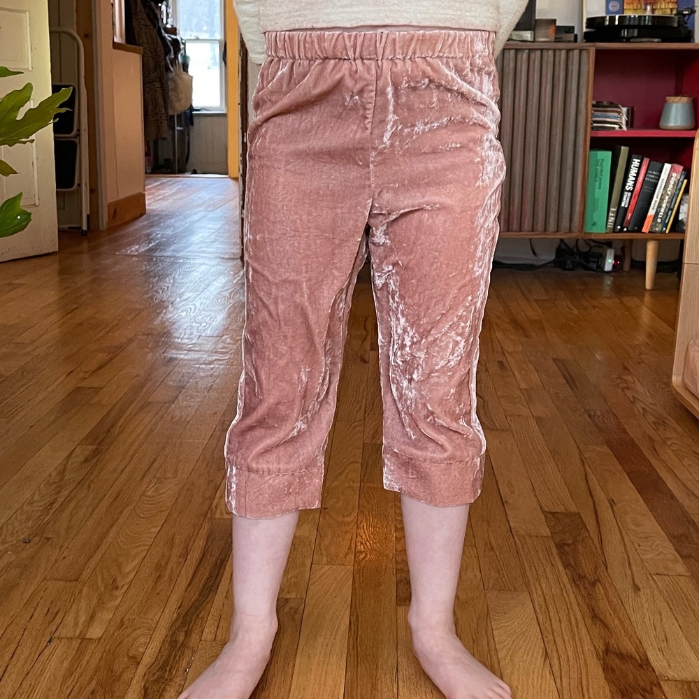 Dusty Rose Velvet Zara Kid's Pants size 4-5